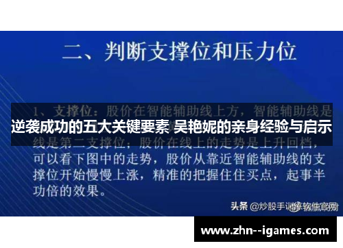 逆袭成功的五大关键要素 吴艳妮的亲身经验与启示 逆袭成功的五大关键要素 吴艳妮的亲身经验与启示